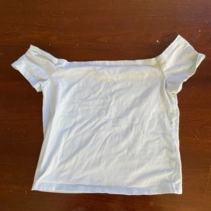 Pacsun light blue off the shoulder top